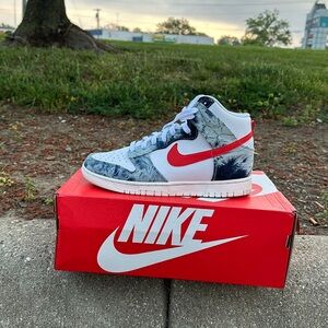 Nike High Dunk Multi Habanero Red size 9